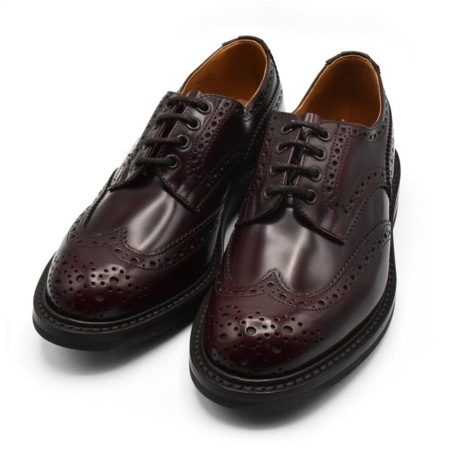 【並行輸入品】トリッカーズ TRICKER'S カントリーブーツ M5633 バートン メンズ ダイナイトソール ウィングチップ BURGUNDY BOOKBINDER DERBY BROGUESの画像