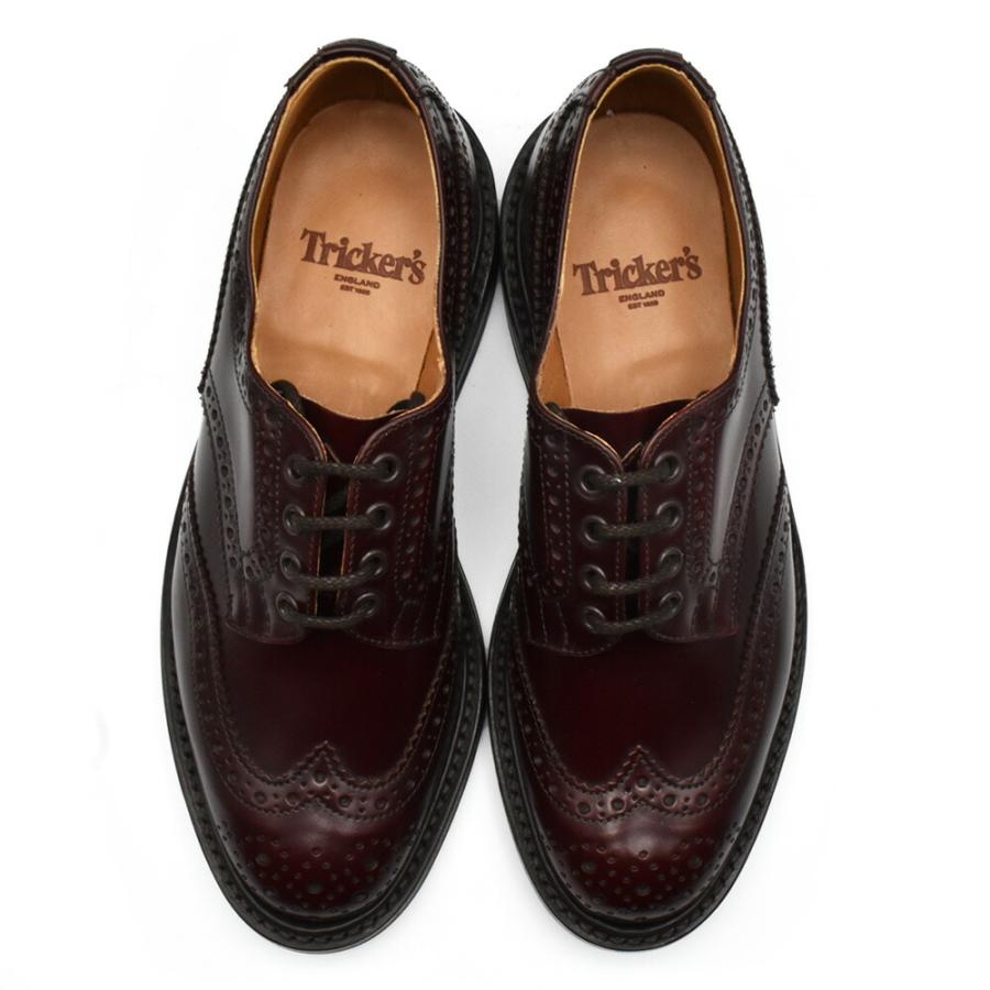 【並行輸入品】トリッカーズ TRICKER'S カントリーブーツ M5633 バートン メンズ ダイナイトソール ウィングチップ BURGUNDY BOOKBINDER DERBY BROGUESの画像