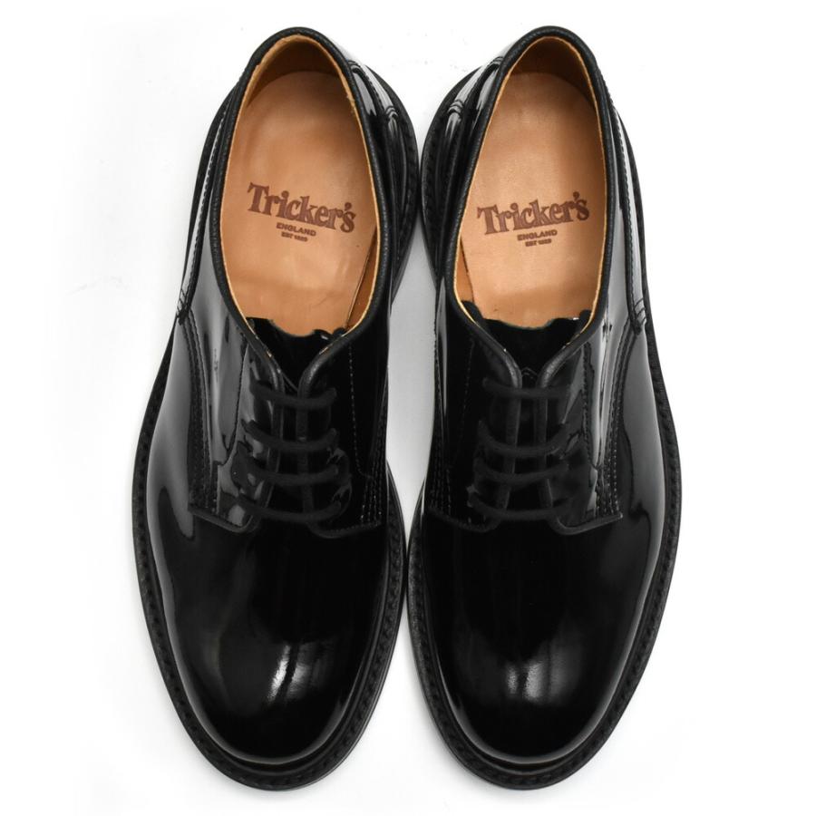 【並行輸入品】トリッカーズ TRICKER'S ドレスシューズ M5636 ウッドストック メンズ ダイナイトソール プレーントゥシューズ BLACK PATENT SUPER SHOESの画像