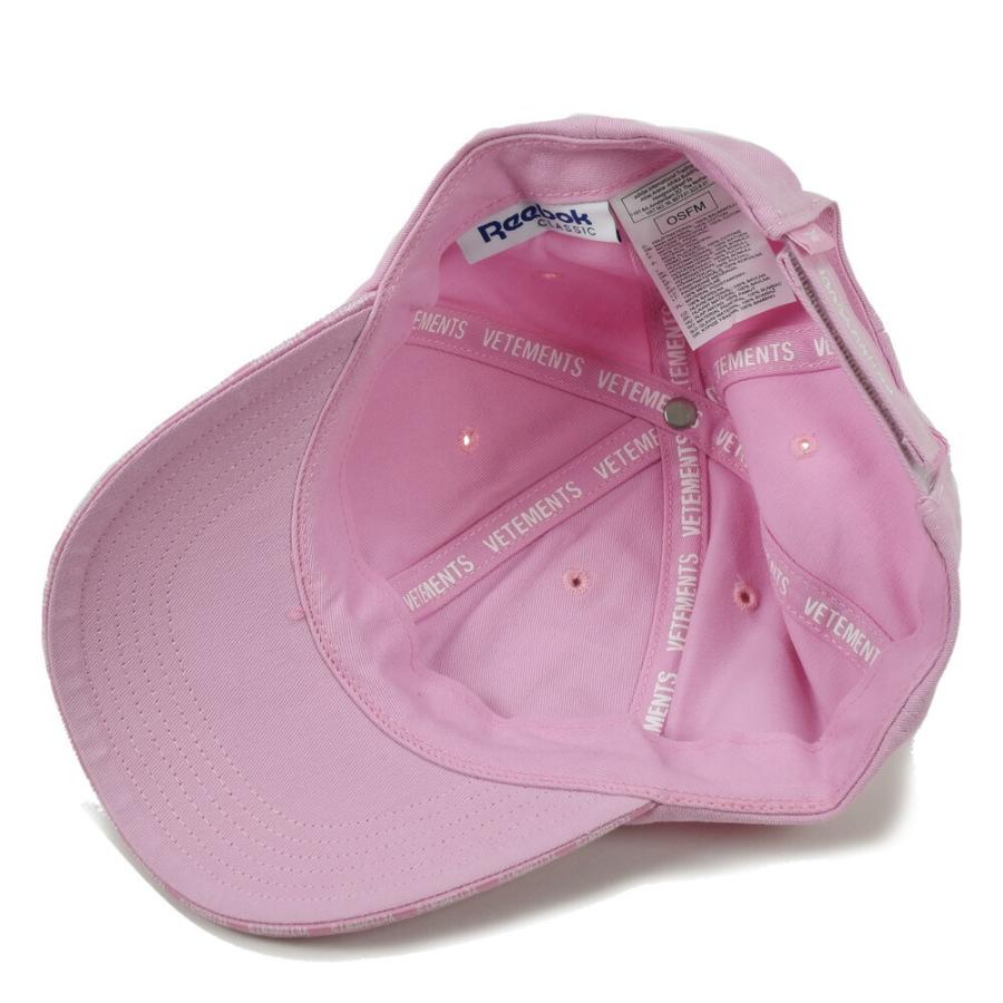 ヴェトモン リーボック ベースボール キャップ 帽子 ピンク メンズ VETEMENTS×REEBOK LOGO CAP コラボ