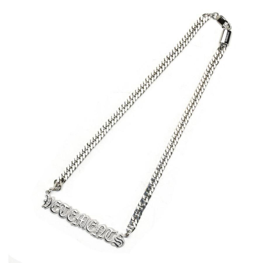 並行輸入品】ヴェトモン ネックレス ゴシックロゴ シルバー 真鍮