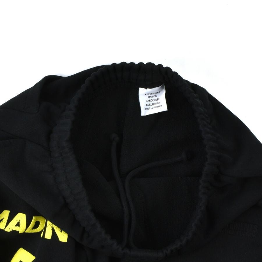 並行輸入品】ヴェトモン スウェット イージーパンツ ブラック 黒 MADE