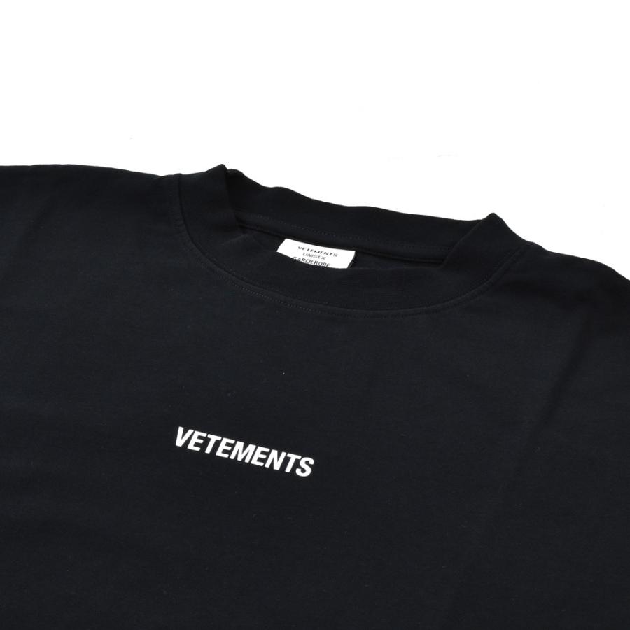 ヴェトモン Tシャツ カットソー クルーネック 半袖 ブラック