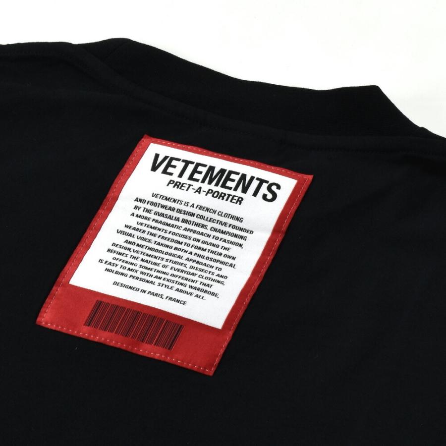 ヴェトモン Tシャツ カットソー クルーネック 半袖 ブラック