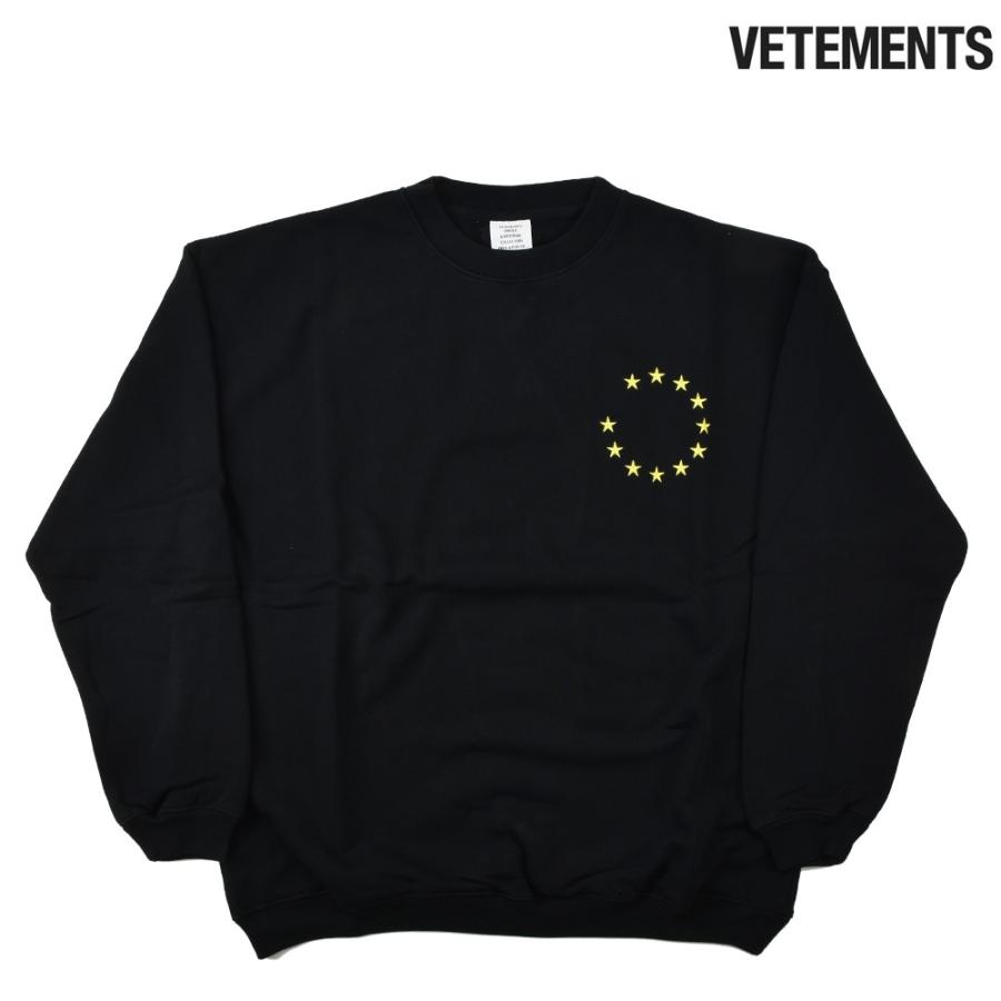 ヴェトモン スウェット トレーナー バックプリント ブラック 黒 MADE IN EUROPE SWEAT メンズ VETEMENTS｜cloudshoe