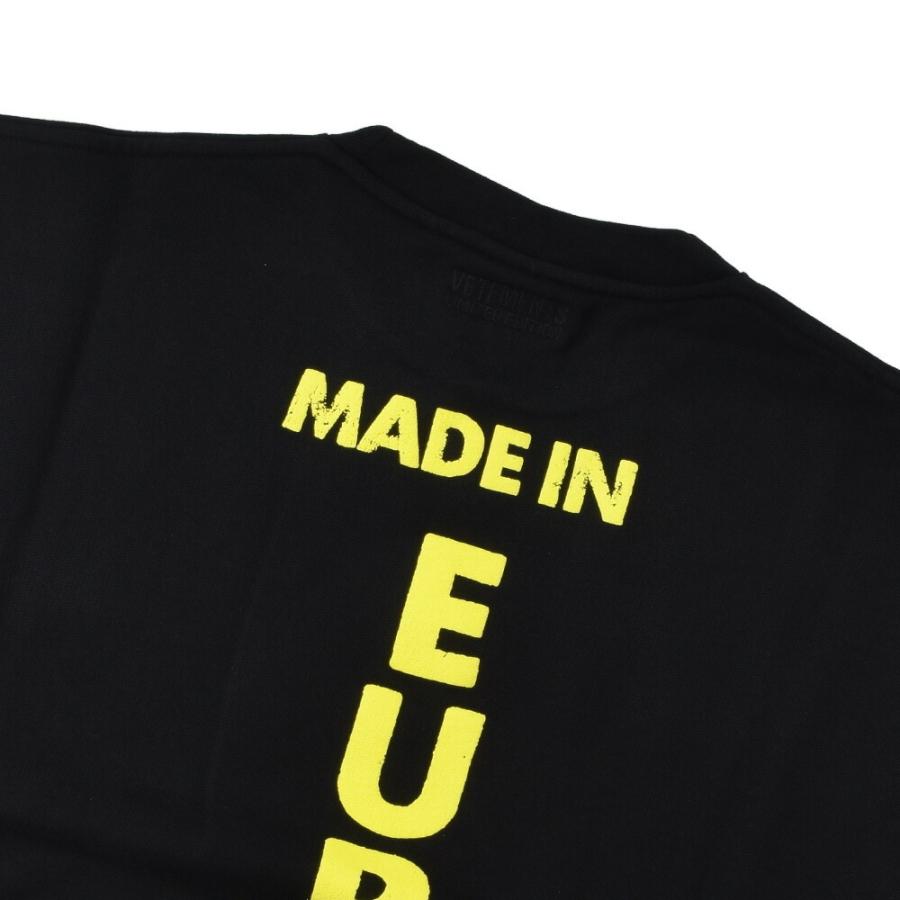 ヴェトモン スウェット トレーナー バックプリント ブラック 黒 MADE IN EUROPE SWEAT メンズ VETEMENTS｜cloudshoe｜03