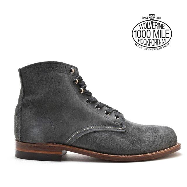 ウルヴァリン ワークブーツ 1000マイル グレー スエード W40193 メンズ WOLVERINE 1000MILE BOOTS｜cloudshoe