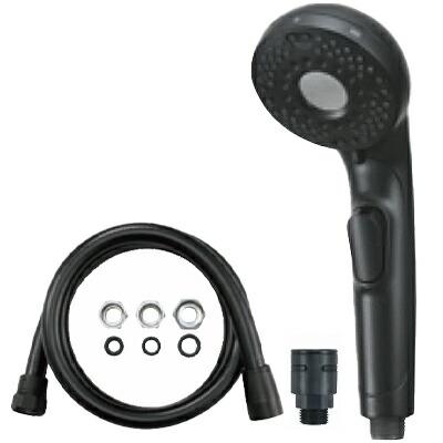 KVK シャワーヘッド【ZS370MBPFS-2】hadamo one stop ブラック ワンス