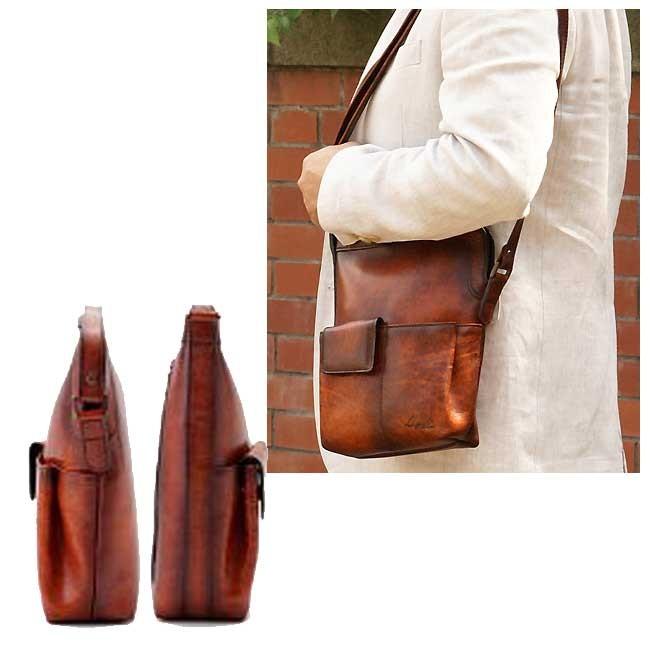 青木鞄 牛革シャドー仕上げバケツ型ショルダーバッグ 5215 ラガード  