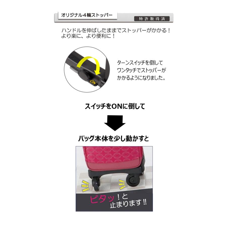 スワニー SWANY パトロII D-593 L21 23L キャリーバッグ 60mmキャスター 4輪 B4 機内持込 旅行 出張 はっ水 2WAY 人気 送料無料の画像