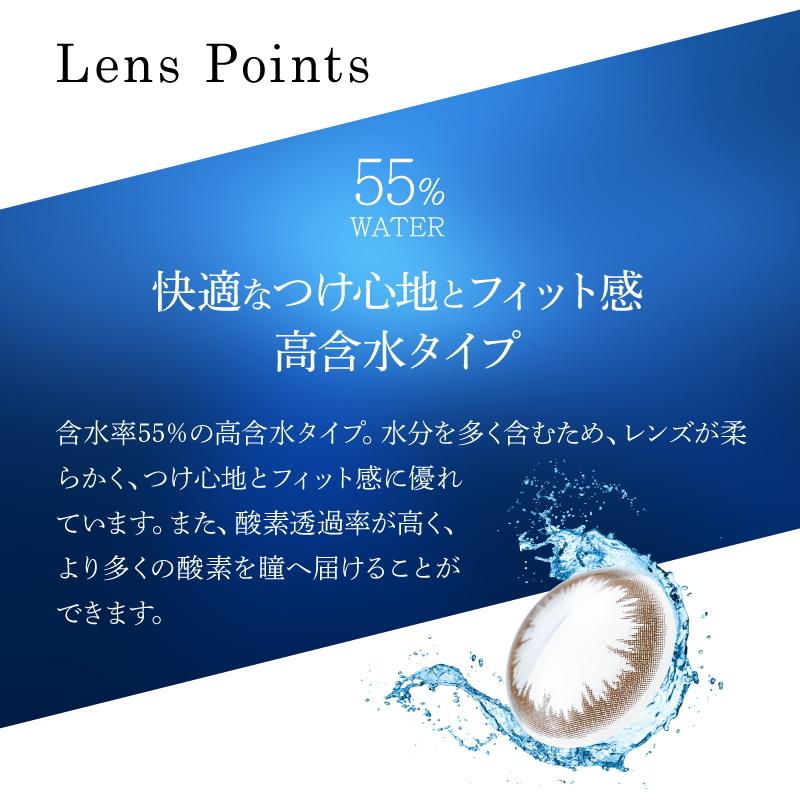 カラコン 高含水 Pure aqua Ring 2week 55 by ZERU. 1箱6枚 度あり 2週間交換 ピュアアクア リング ツーウィーク | ZERU. | 04