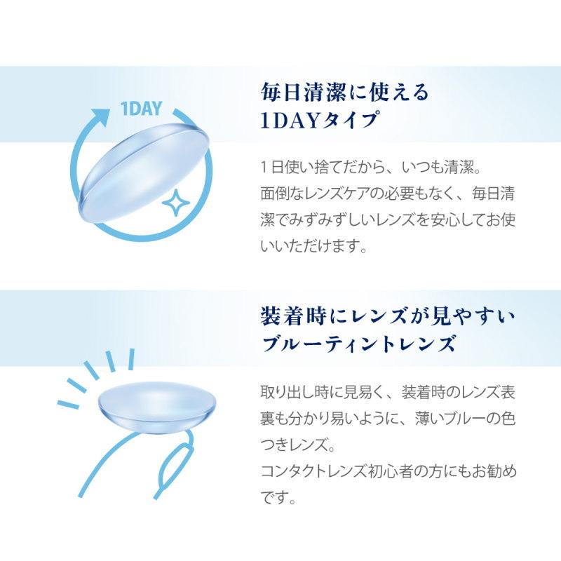 コンタクト ピュアアクアワンデー UV Moist 38 1箱30枚 1日使い捨て コンタクトレンズ UV加工 モイスト 1day Pureaqua 1day UVM ZERU | ZERU. | 06