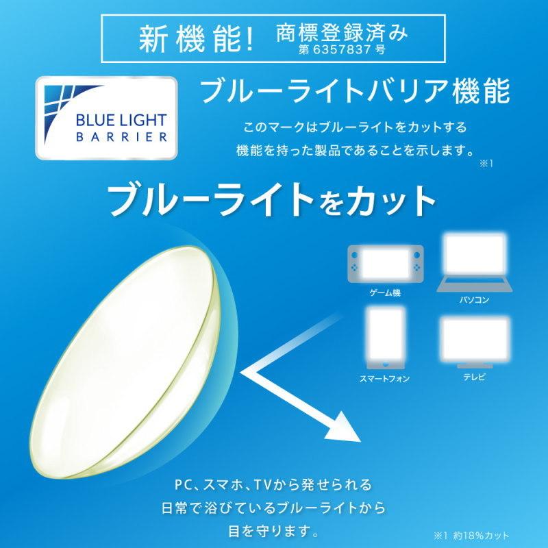 コンタクト NEW 日本初新登場！ブルーライトカット コンタクトレンズ レヴィア ReVIA ブルーライトバリア 1day  UV モイスチャー  1箱30枚｜clover-eyes｜02