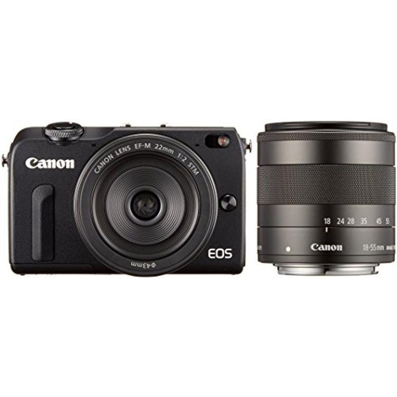 Canon ミラーレス一眼カメラ EOS M2 ダブルレンズキット(ブラック) EF 