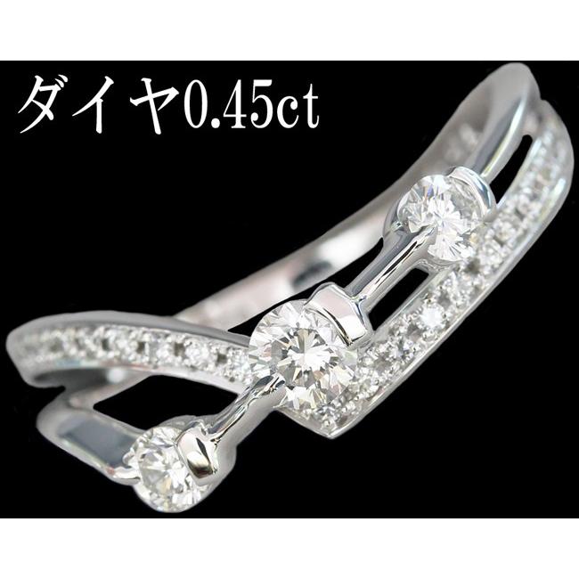 ダイヤ 0.45ct リング 指輪 K18WG V字 10号 | www.tspea.org