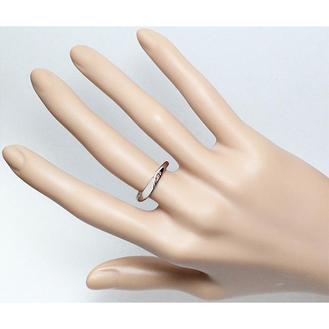 4℃ Pt950 プラチナ リング 指輪 メンズ ウェーヴ 17号