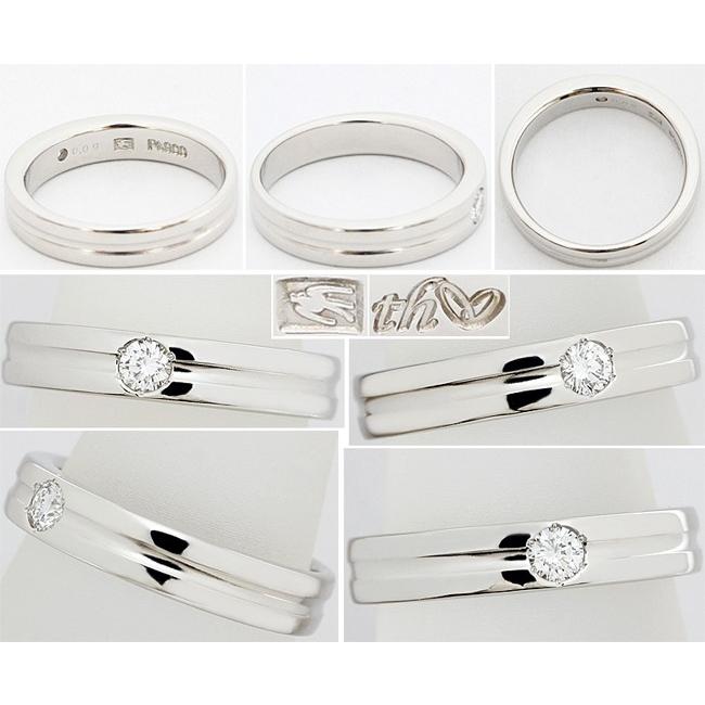 SEIKO セイコー ダイヤ 0.09ct Pt900 リング 指輪 一粒 12号  