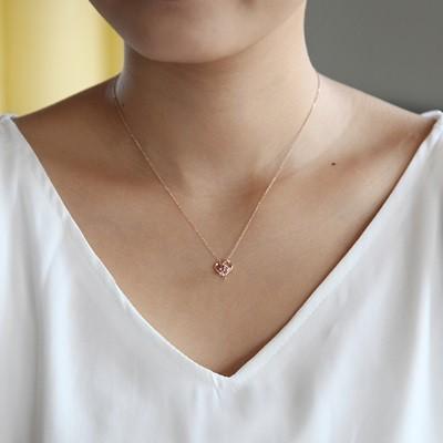 4℃ ネックレス K18ピンクゴールド サファイア 4℃ ヨンドシー  