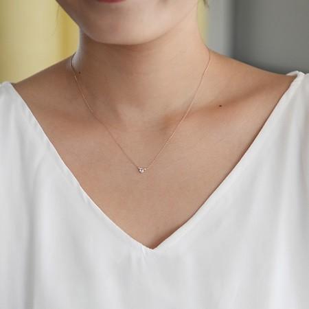 ヨンドシー ネックレス 3誕生石 アクアマリン ハートシェイプ K10ピンクゴールド 4℃ アクアマリン