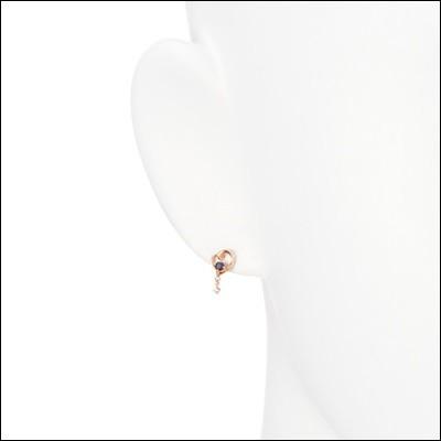 ４℃【9月誕生石】K10ピンクゴールドピアス ラッピング無料の画像