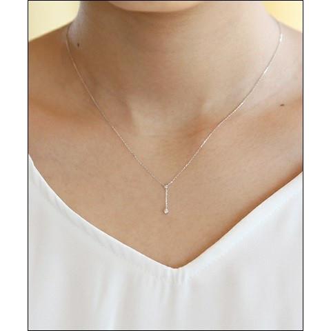 ４℃K10ホワイトゴールドネックレス ラッピング無料_1