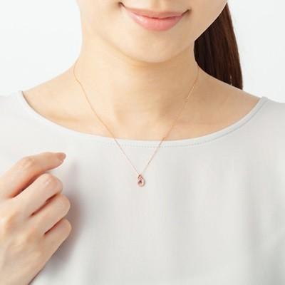 【送料無料】【ラッピング無料】ヨンドシー ネックレス K10ピンクゴールド 2月誕生石 アメシスト しずくモチーフ 4℃_1
