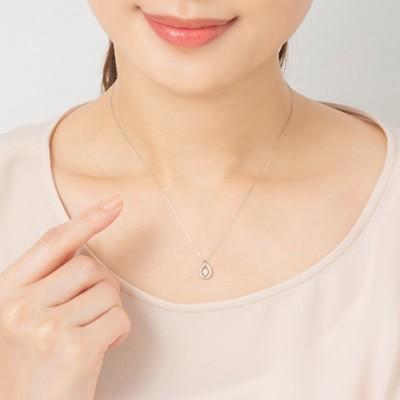 【送料無料】【ラッピング無料】ヨンドシー ネックレス K10ホワイトゴールド 4℃の画像