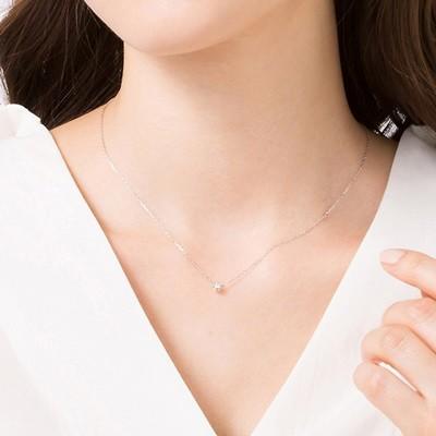 【送料無料】【ラッピング無料】ヨンドシー ネックレス K18ホワイトゴールド 4℃の画像