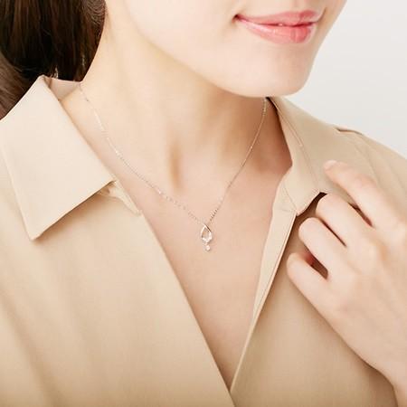 ヨンドシー ネックレス レディース しずくモチーフ シルバー 4℃の画像