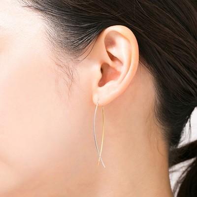 【送料無料】【ラッピング無料】ヨンドシー ピアス K10イエローゴールド K10ホワイトゴールド 4℃の画像