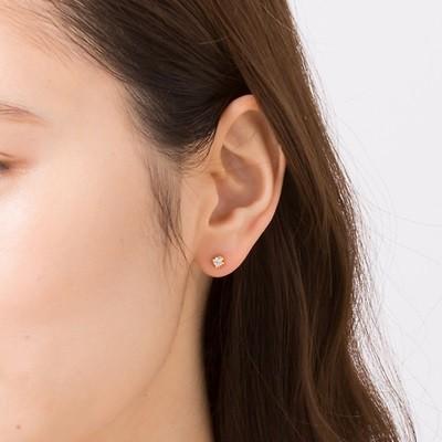【送料無料】【ラッピング無料】ヨンドシー ピアス K18イエローゴールド 4℃の画像