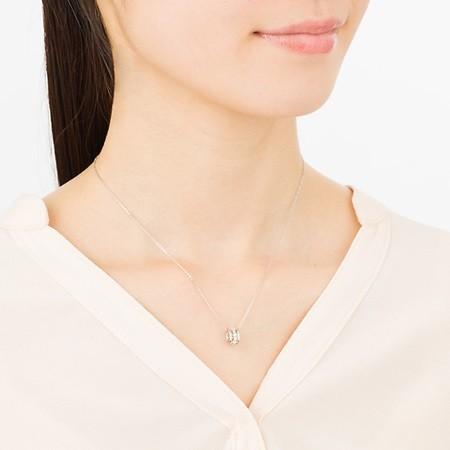 ヨンドシー ネックレス レディース ループ シルバー 4℃の画像
