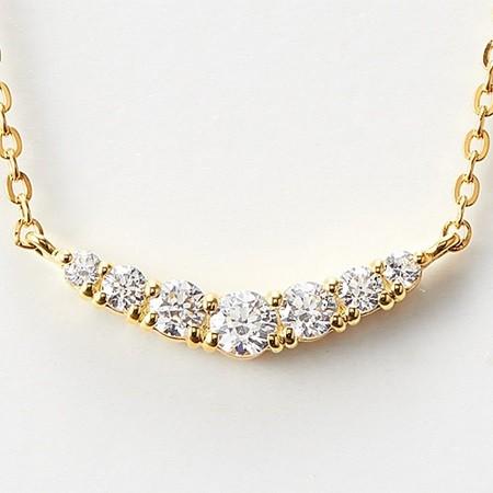 ヨンドシー ネックレス レディース キュービックジルコニア イエローゴールド 4℃の画像