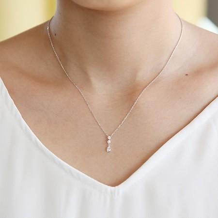 ヨンドシー ネックレス レディース しずくモチーフ シルバー 4℃の画像