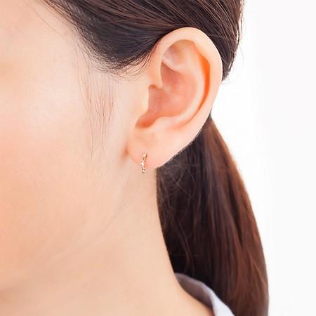 【送料無料】【ラッピング無料】ヨンドシー ピアス ダイヤモンド シンプル K10ピンクゴールド 4℃の画像