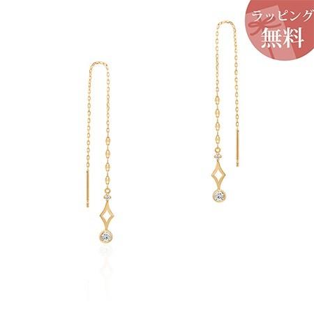 【送料無料】【ラッピング無料】ヨンドシー ピアス ロング キュービックジルコニア K10イエローゴールド 4℃