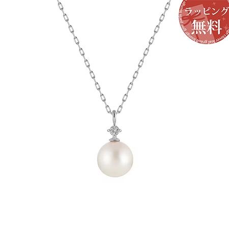ヨンドシー ネックレス ダイヤモンド パール K10ホワイトゴールド 4 