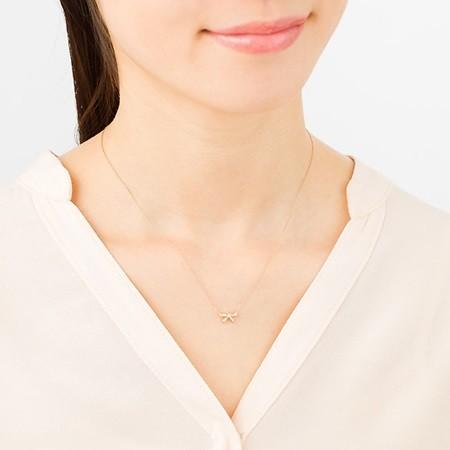 K10 4℃ リボンモチーフ ネックレス 4℃（ヨンドシー） 【送料無料】【ラッピング無料】ヨンドシー