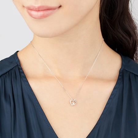 ヨンドシー ネックレス レディース オープンハート シルバー 4℃の画像