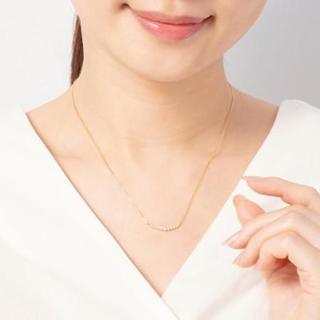 【送料無料】【ラッピング無料】ヨンドシー ネックレス レディース ダイヤモンド K18イエローゴールド 4℃の画像