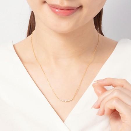 【送料無料】【ラッピング無料】ヨンドシー ネックレス レディース ダイヤモンド K18イエローゴールド 4℃の画像