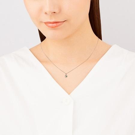 カナルヨンドシー Canal 4℃ ネックレス 【5月誕生石】 K10ホワイトゴールド ネックレス エメラルド ダイヤモンドの画像