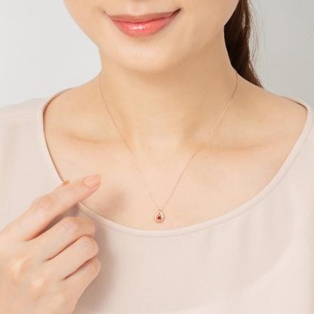 カナルヨンドシー Canal 4℃ ネックレス K18ピンクゴールド ネックレス ルビー ダイヤモンドの画像