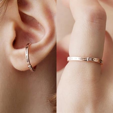 カナルヨンドシー Canal 4℃ イヤーカフ シルバー リングカフ キュービックジルコニア お返し 卒業祝い