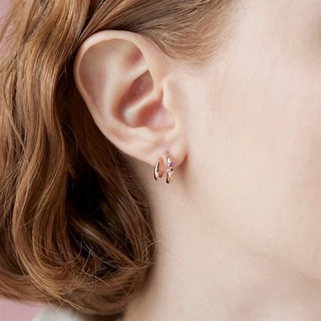 カナルヨンドシー Canal 4℃ ピアス シルバーピアス ロードライトガーネット キュービックジルコニア_2