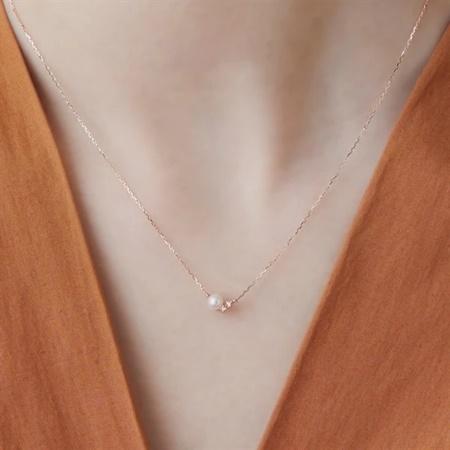 カナルヨンドシー Canal 4℃ ネックレス K10 ピンクゴールドネックレス 淡水パール ダイヤモンド カナルヨンドシー Canal 4℃ ネックレス K10 ピンクゴールドネックレス 淡水パール ダイヤモンド