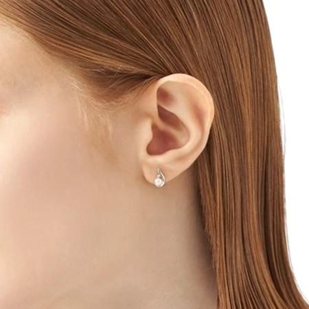 【送料無料】【ラッピング無料】カナルヨンドシー Canal 4℃ カナル4℃ シルバー ピアス ダイヤモンド/淡水パールの画像