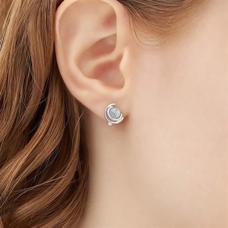 【送料無料】【ラッピング無料】カナルヨンドシー Canal 4℃ カナル4℃ シルバー ピアス アクアマリンの画像