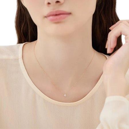 【送料無料】【ラッピング無料】カナルヨンドシー Canal 4℃ カナル4℃ K18ピンクゴールド ネックレス モアサナイトの画像