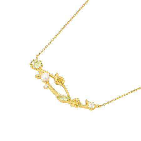 【送料無料】【ラッピング無料】カナルヨンドシー Canal 4℃ カナル4℃ 2025 MIMOSA Collection シルバー ネックレス シトリン/ペリドット